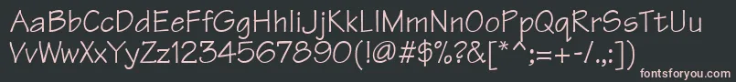 TechnicsdbItalic Font – Pink Fonts on Black Background