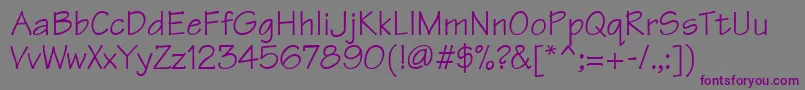 Шрифт TechnicsdbItalic – фиолетовые шрифты на сером фоне