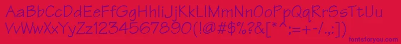 TechnicsdbItalic Font – Purple Fonts on Red Background