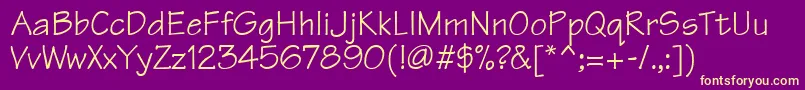 TechnicsdbItalic Font – Yellow Fonts on Purple Background