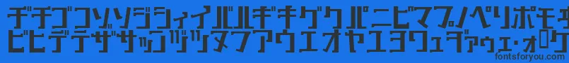 フォントKeyBold – 黒い文字の青い背景