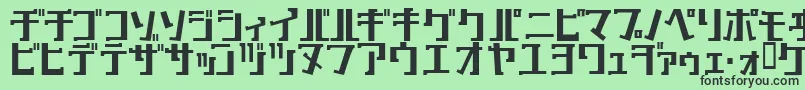 フォントKeyBold – 緑の背景に黒い文字