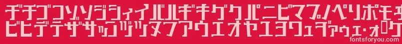 KeyBold Font – Pink Fonts on Red Background