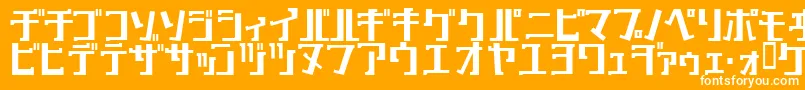 フォントKeyBold – オレンジの背景に白い文字