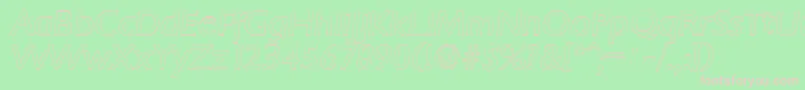 ChantillyoutlineItalic Font – Pink Fonts on Green Background