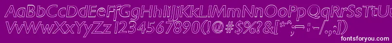 fuente ChantillyoutlineItalic – Fuentes Blancas Sobre Fondo Morado