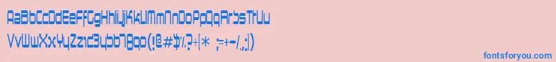 Horspowr Font – Blue Fonts on Pink Background