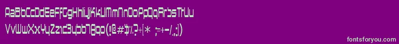 Horspowr Font – Green Fonts on Purple Background