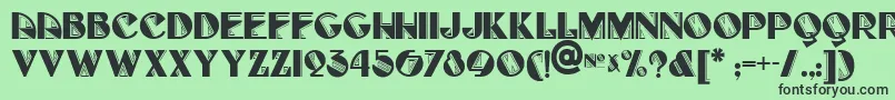 FullTiltBoogieNf-Schriftart – Schwarze Schriften auf grünem Hintergrund