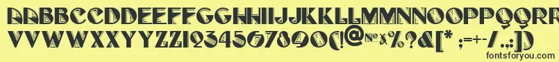 fuente FullTiltBoogieNf – Fuentes Negras Sobre Fondo Amarillo