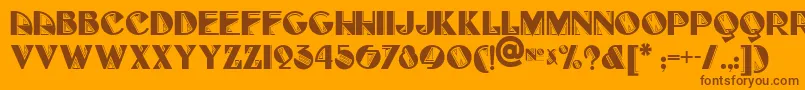 FullTiltBoogieNf-fontti – ruskeat fontit oranssilla taustalla