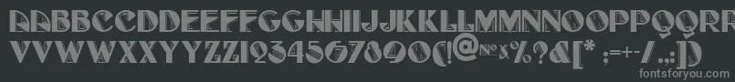 フォントFullTiltBoogieNf – 黒い背景に灰色の文字