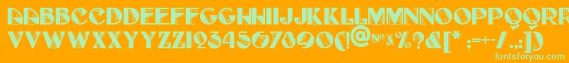 FullTiltBoogieNf Font – Green Fonts on Orange Background