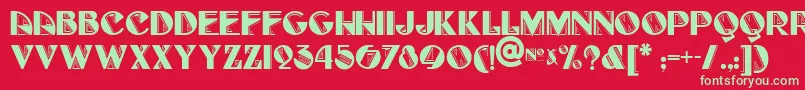 FullTiltBoogieNf-Schriftart – Grüne Schriften auf rotem Hintergrund