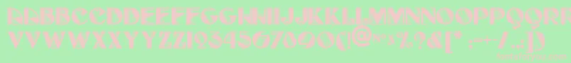 フォントFullTiltBoogieNf – 緑の背景にピンクのフォント