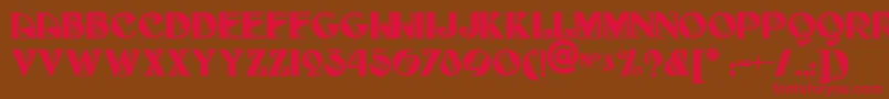 Шрифт FullTiltBoogieNf – красные шрифты на коричневом фоне