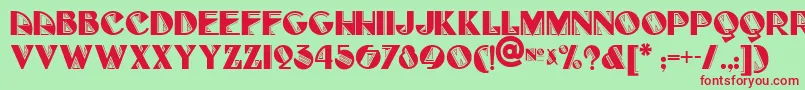 FullTiltBoogieNf Font – Red Fonts on Green Background