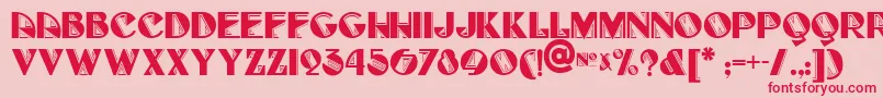 fuente FullTiltBoogieNf – Fuentes Rojas Sobre Fondo Rosa