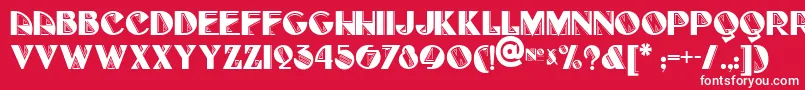 Czcionka FullTiltBoogieNf – białe czcionki na czerwonym tle