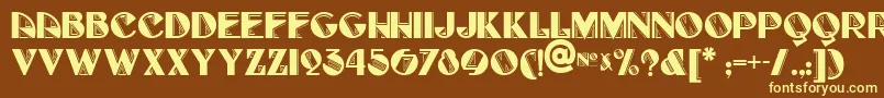 FullTiltBoogieNf Font – Yellow Fonts on Brown Background