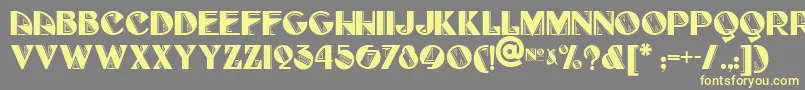 FullTiltBoogieNf-Schriftart – Gelbe Schriften auf grauem Hintergrund