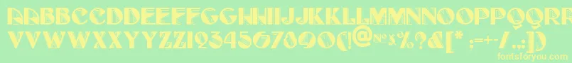 FullTiltBoogieNf Font – Yellow Fonts on Green Background