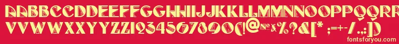 FullTiltBoogieNf Font – Yellow Fonts on Red Background