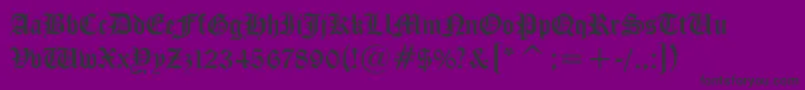 CloisterBlackBt-Schriftart – Schwarze Schriften auf violettem Hintergrund