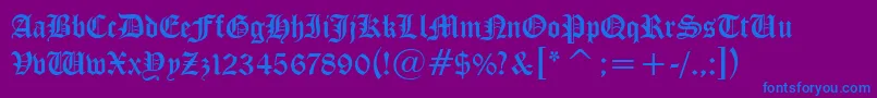 More about CloisterBlackBt Font CloisterBlackBt Font – Blue Fonts on Purple Background