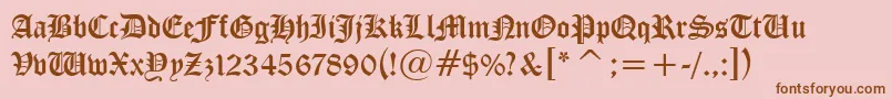 Police CloisterBlackBt – polices brunes sur fond rose