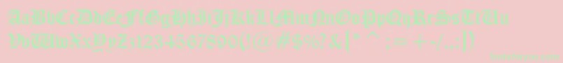 Police CloisterBlackBt – polices vertes sur fond rose