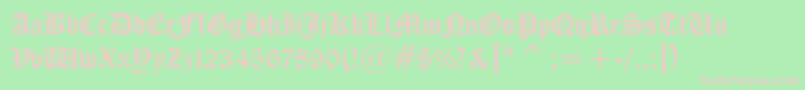 CloisterBlackBt Font – Pink Fonts on Green Background