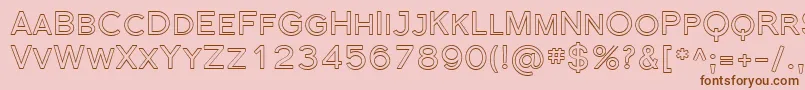 フォントSfflorencesansscoutline – ピンクの背景に茶色のフォント