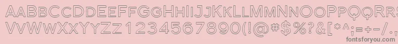 Więcej informacji o czcionce Sfflorencesansscoutline Czcionka Sfflorencesansscoutline – szare czcionki na różowym tle