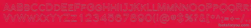 Sfflorencesansscoutline Font – Gray Fonts on Red Background