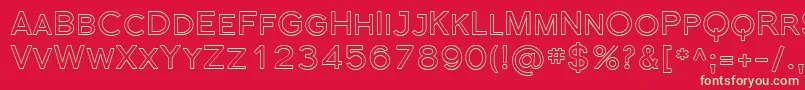 Sfflorencesansscoutline Font – Green Fonts on Red Background