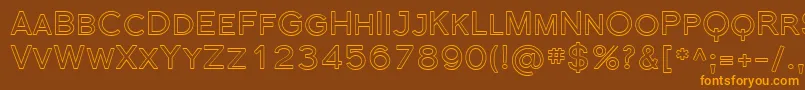 fuente Sfflorencesansscoutline – Fuentes Naranjas Sobre Fondo Marrón
