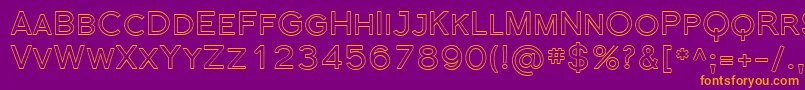 Fonte Sfflorencesansscoutline – fontes laranjas em um fundo violeta