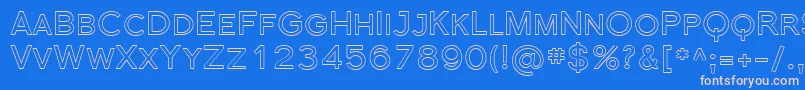 フォントSfflorencesansscoutline – ピンクの文字、青い背景