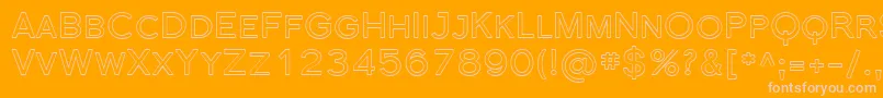 Sfflorencesansscoutline Font – Pink Fonts on Orange Background