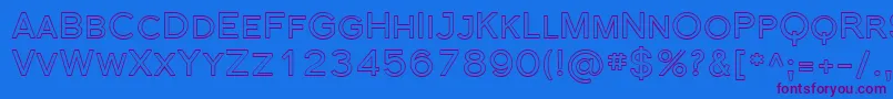 Sfflorencesansscoutline Font – Purple Fonts on Blue Background