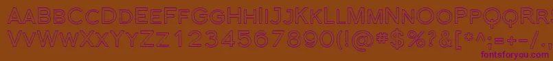 Sfflorencesansscoutline-Schriftart – Violette Schriften auf braunem Hintergrund