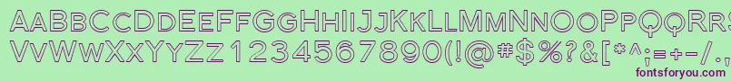 Sfflorencesansscoutline Font – Purple Fonts on Green Background