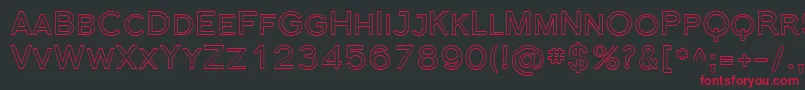 Sfflorencesansscoutline Font – Red Fonts on Black Background