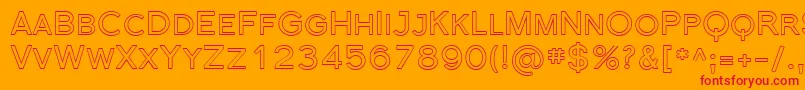 Sfflorencesansscoutline Font – Red Fonts on Orange Background