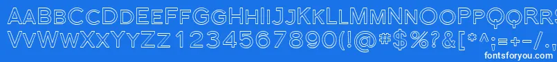Sfflorencesansscoutline Font – White Fonts on Blue Background