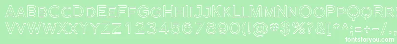 Sfflorencesansscoutline Font – White Fonts on Green Background