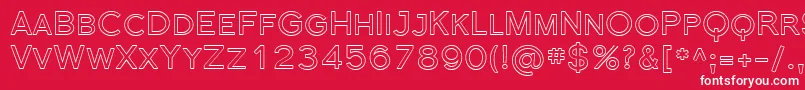 フォントSfflorencesansscoutline – 赤い背景に白い文字