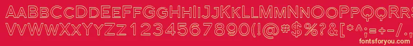 Sfflorencesansscoutline Font – Yellow Fonts on Red Background