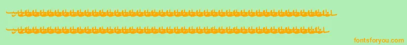 SultanLight Font – Orange Fonts on Green Background